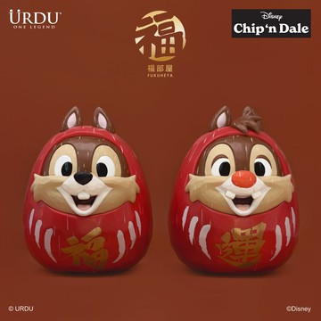URDU迪士尼 福部屋幸運系列 達摩 奇奇蒂蒂雙入組(16cm)