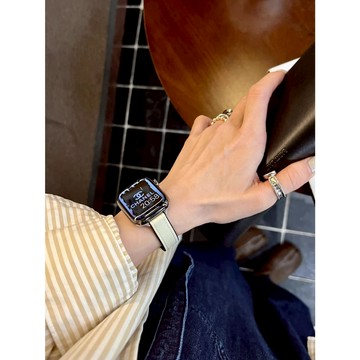 《台灣出貨》適用 APPLE WATCH 硅膠貼皮錶帶 磁吸錶帶 真皮錶帶 S11 S10 45mm 46mm 女士錶帶