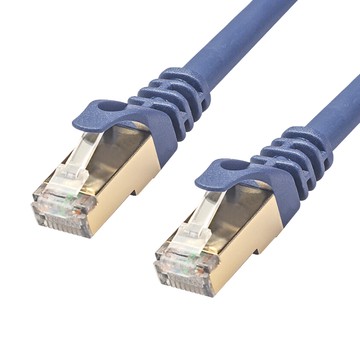 MoZuo Cat.8 40Gbps 超高速雙屏蔽 純銅線芯網路線 藏青 7.6M