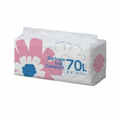 （まとめ）TANOSEE ゴミ袋 コンパクト 透明70L 1パック（50枚）〔×10セット〕