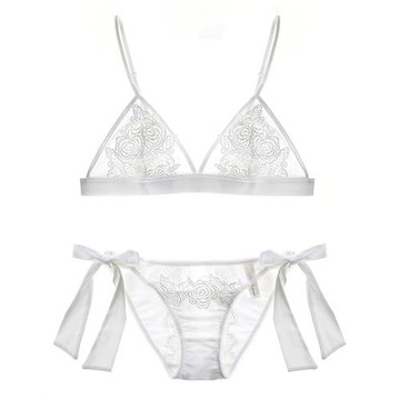 bralette法式蕾絲性感舒適無鋼圈文胸罩套裝薄款大胸顯小誘惑內衣