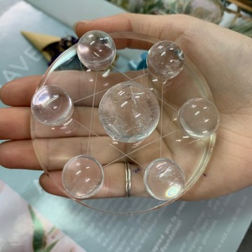 水晶皇后👑天然白水晶✨七星陣組 附底盤✅ A0161