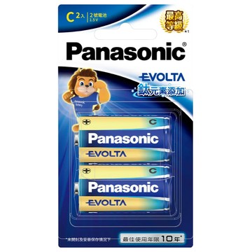 【Panasonic】國際牌 鈦元素電池 大電流電池 Evolta 鹼性電池 2號 C