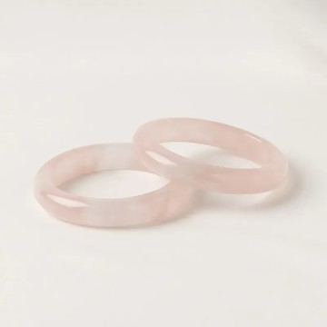 粉色雲彩 | 天然冰透馬粉手鐲