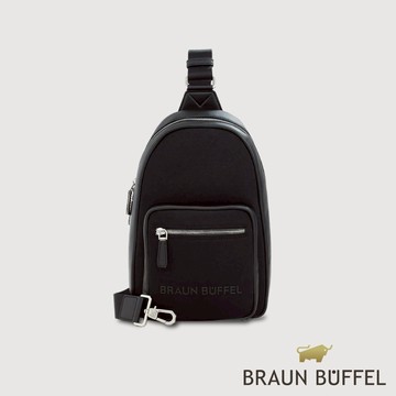 【BRAUN BUFFEL】歐瑞恩 胸包-黑色(德國小金牛台灣總代理)/BF551-22-BK