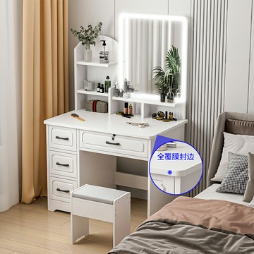 化妝桌小型梳妝臺臥室現代簡約ins風收納柜一體2021年新款化妝臺