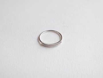 ni.kou 純銀 繞線 單戒 女戒 尾戒