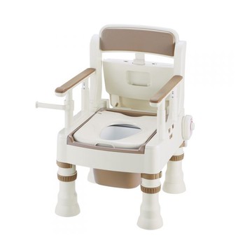 【海夫健康生活館】日本 附腳輪 暖房 舒適便座 便盆椅 MH型 白(HEFR-32)