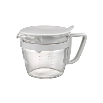 HARIO MULTEA_日本輕便耐熱玻璃沖泡茶壺-附刻度-400ml-白色