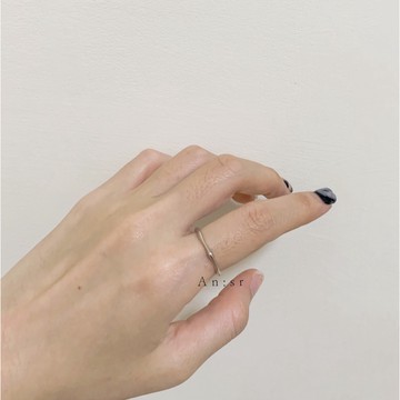 An:sr—「925 純銀 不規則波紋細戒指」氣質 歐膩 百搭 簡約 波紋 戒指B0042
