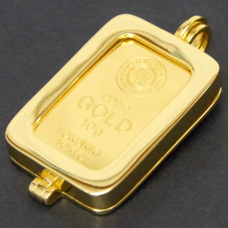 AB/使用感小】 純金 インゴット 24金 20g 徳力本店 流通品 K24 延べ棒 