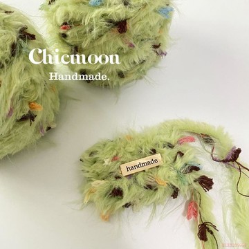甄選好物🌈【Chicmoon】林間花信|diy特色仿皮草手混毛線團 編織包包圍巾線