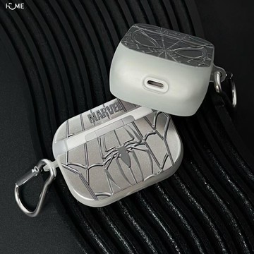 潮牌airpods2代保護套3軟殼蜘蛛俠電鍍三四代蘋果無線藍牙耳機套