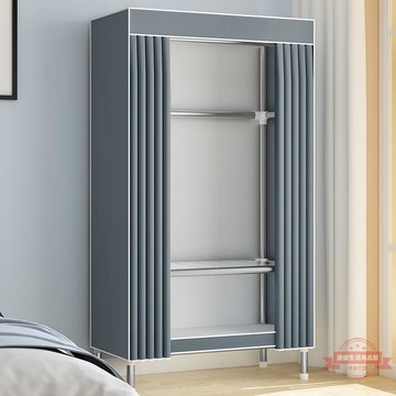 宿舍衣柜承重1000斤簡易出租房用組裝小布家用臥室耐用衣櫥亞馬遜