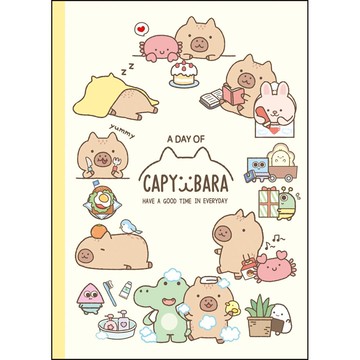 水豚 空白厚筆記本 25K-日常 墊腳石購物網