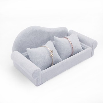 冰花絨創意沙發造型 飾品首飾盒 手鐲手表手鏈展示架道具