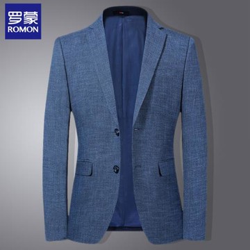 羅蒙休閑西裝外套男春秋季2024新款修身結婚男士西服秋裝單西上衣