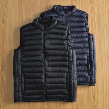 超值性價比！輕便保暖！外貿男裝尾貨秋冬立領純色羽絨棉馬甲外套