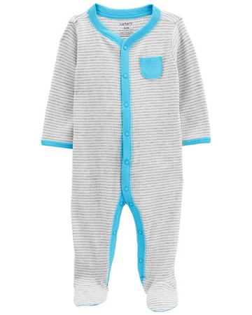 Baby Striped Snap-Up Thermal Sleep & Play