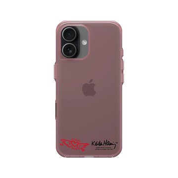 iPhone 17 Clear (相機按鈕) 晶醺玫 - Keith Haring - Flying Heart