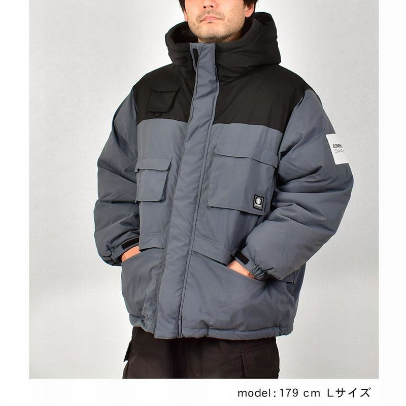 エレメント ジャケット メンズ PUFFY TACTIC JACKET ELEMENT BD022769 ブラック 黒 グレー トップス アウター  ジャケット ロゴ | LINEブランドカタログ