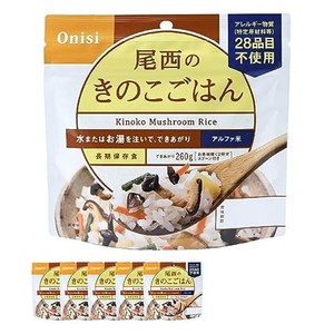 尾西食品 アルファ米 きのこごはん 100G×5食