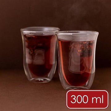 《La Cafetiere》雙層玻璃杯2入(300ml) | 水杯 茶杯 咖啡杯 優格杯 義式咖啡杯 雙層隔熱杯