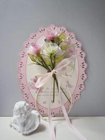 愛全奉全 樹脂玫瑰花飾 粉紅