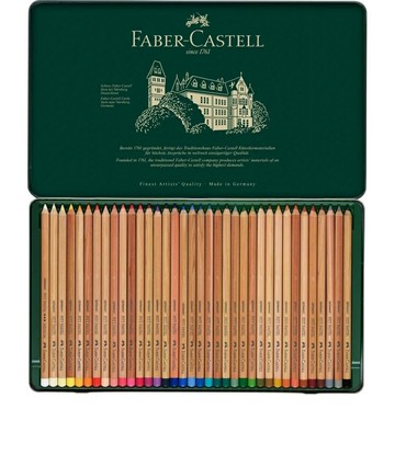 Faber-Castell Pitt 4.3㎜粉彩筆精緻鐵盒裝24色*112124【領券滿額再折千5/31止】