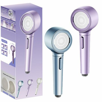 3D增壓大花灑噴頭翻轉淋浴反沖洗防堵兒童沐浴花灑加壓蓮蓬頭跨境{鑫弘-工葉電器}可開發票