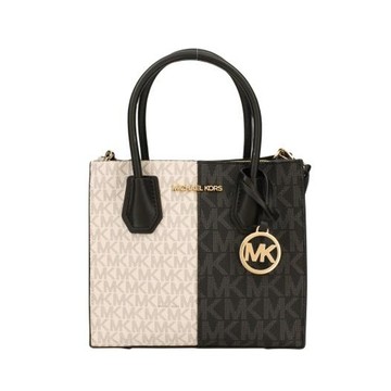 【MICHAEL KORS】撞色兩用托特包-白灰