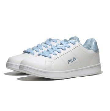 FILA 休閒鞋 白水藍 皮革 復古 小白鞋 女 5C923Z113