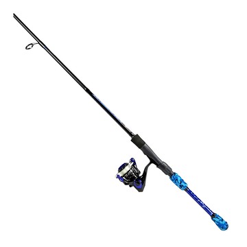 okuma 寶熊釣具 炫彩獵人X Fin Chaser COMBO 竿捲組 釣竿 紡車 路亞 FNX-802MH-60 深藍色  2.4m