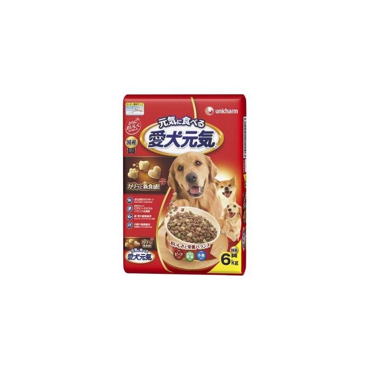 ユニ・チャーム 愛犬元気 全成長段階用 ビーフ・緑黄色野菜・小魚入り 6kg