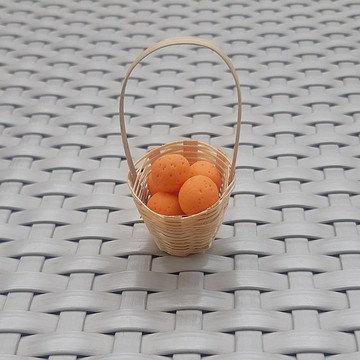 橘子 迷你橘子 8個迷你橘子 迷你籃子 微縮模型 家居裝飾品 信仰財富