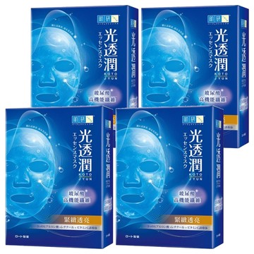 HADALABO 肌研 台灣公司貨 光透潤玻尿酸纖維緊緻面膜 28ml  6片  4盒