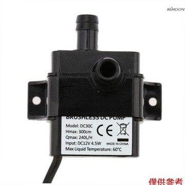 Decdeal 迷你微型直流無刷潛水泵 DC12V揚程3米 抽水泵 魚缸循環泵 耐溫60℃