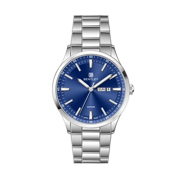 BENTLEY 賓利 STELLAR ELEGANCE極光系列 BL-13-58 銀藍 質感商務時尚男手錶