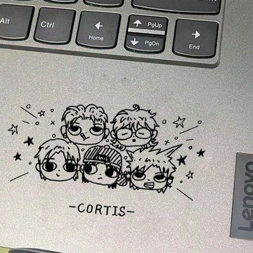 🔥臺灣出貨 人氣組合周邊 cortis轉印貼36貼馬丁金主訓趙雨凡黑白簡筆畫小人創意應援物料