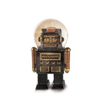 #出清下殺 德國 DONKEY 復古機器人水晶球擺飾-黑