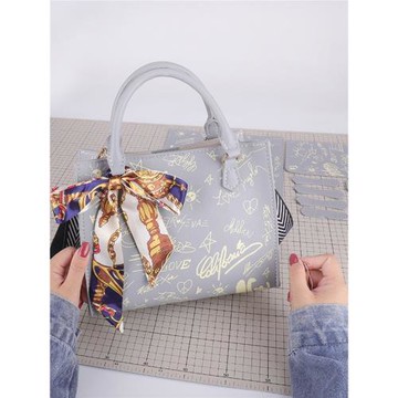 托特包涂鴉休閑大容量手工編織包包diy材料印花自制禮物單肩女包