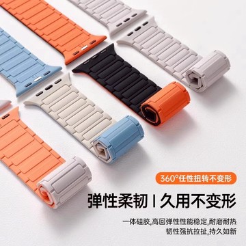 硅膠磁吸大合集 親膚不過敏 適用 Apple Watch 11 10 9 8 SE 7 錶帶 SE 46mm 42mm