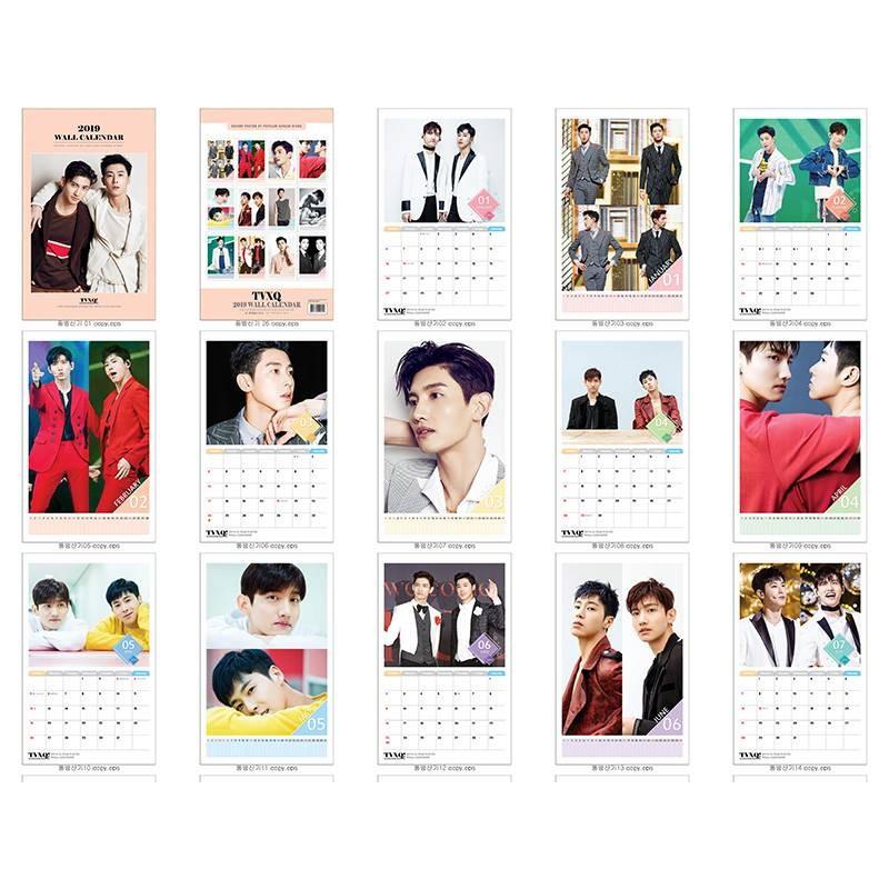 東方神起 TVXQ! 2019年壁掛けカレンダー K-STAR PHOTO WALL CALENDAR 2019