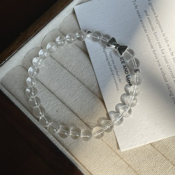 [Relise] （台灣現貨）A643* 通體純銀 S925純銀 天然白水晶手串 純銀水晶手串 抗過敏 白水晶 純銀手串