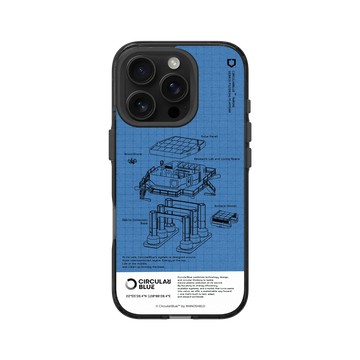 iPhone 16 Pro Clear 酷墨灰 - CircularBlue - 淨海藍圖