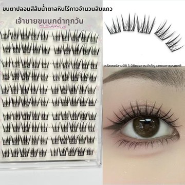 大容量10排冰糖橘假睫毛書濃密仿真懶人眼睫毛分段自然自然新手