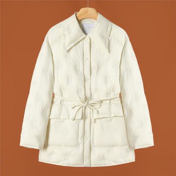 1699西湖閣老【帝】冬裝 雙根粗腰繩修身輕便摁扣羽絨服839剪標弜