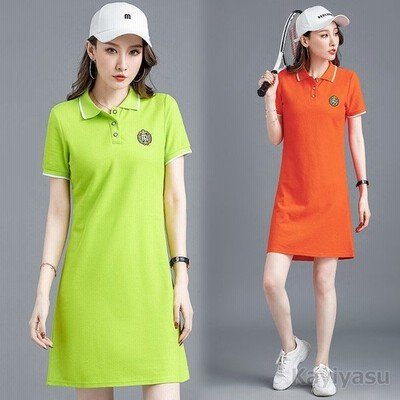 ゴルフウェア レディース ゴルフワンピース ロングポロシャツ チュニック 夏用コーデ 通気吸汗 半袖 Polo Aライン 女性用 テニスウェア スポーツウェア きれいめ 通販 Lineポイント最大get Lineショッピング