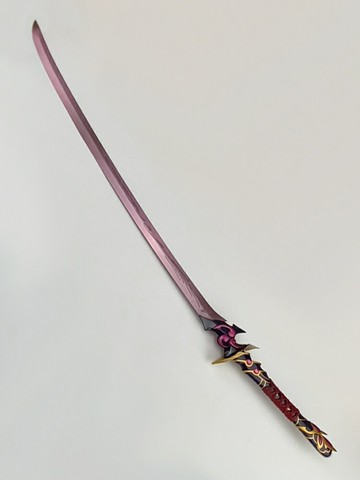 新品優惠！！！原神 同人自制武器模型 雷電將軍刀 夢想一心 cosplay 1:1不開刃