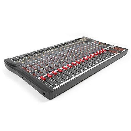 16 Channel Audio Mixer Sound Mixing Console, Live Studio Audio Mixer Power Mixing Amplifier, with Bluetooth USB, PC Recording Input, Suitable for Fami